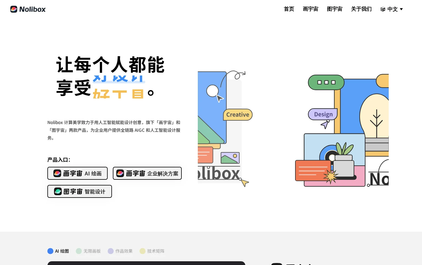 Nolibox 计算美学 页面快照